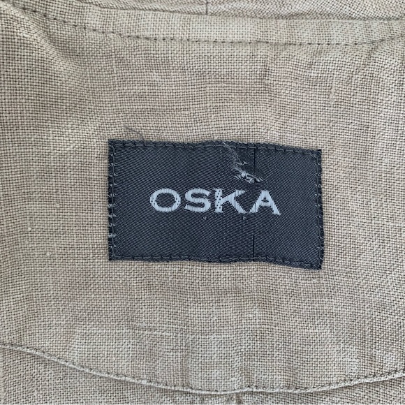 OSKA Linen Summer Jacket Size 2 UK 12 Ecru Lagenlook Artisan - Picture 5 of 12